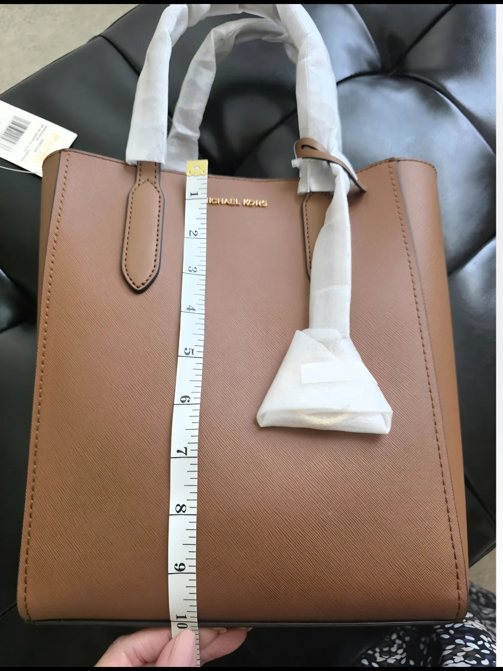 Michael Kors Brown Mini Tote with Gold Logo